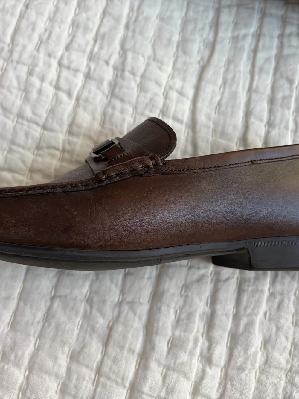 Peter Millar Crown Brown Leather Bit Loafers Men’s 11M Made in Brazil